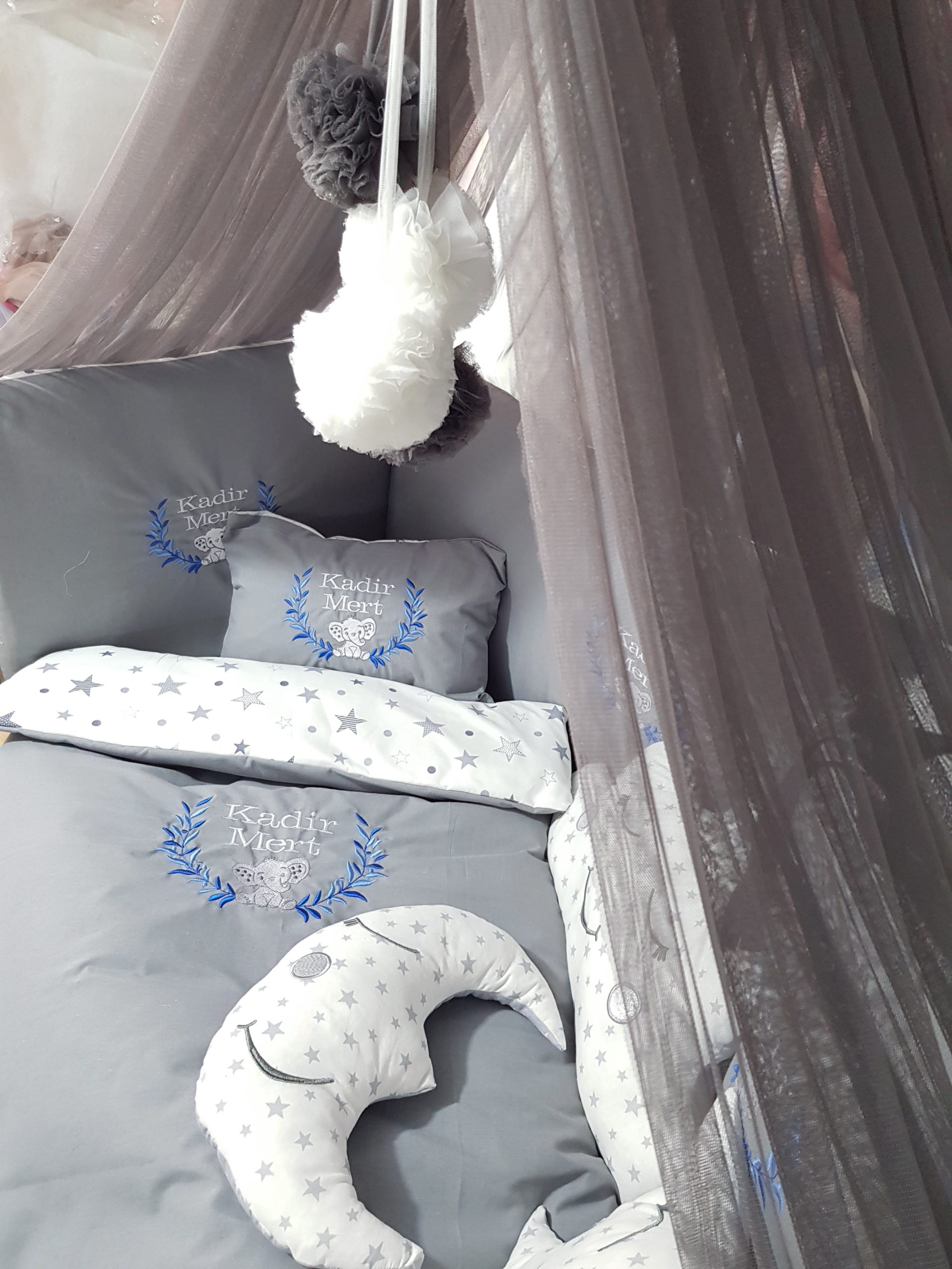 Nakışlı Uyku Seti, Yorgan, Çarşaf, Yastık, Nevresim Takım, Nevresim Seti, Beşik Yan Koruma