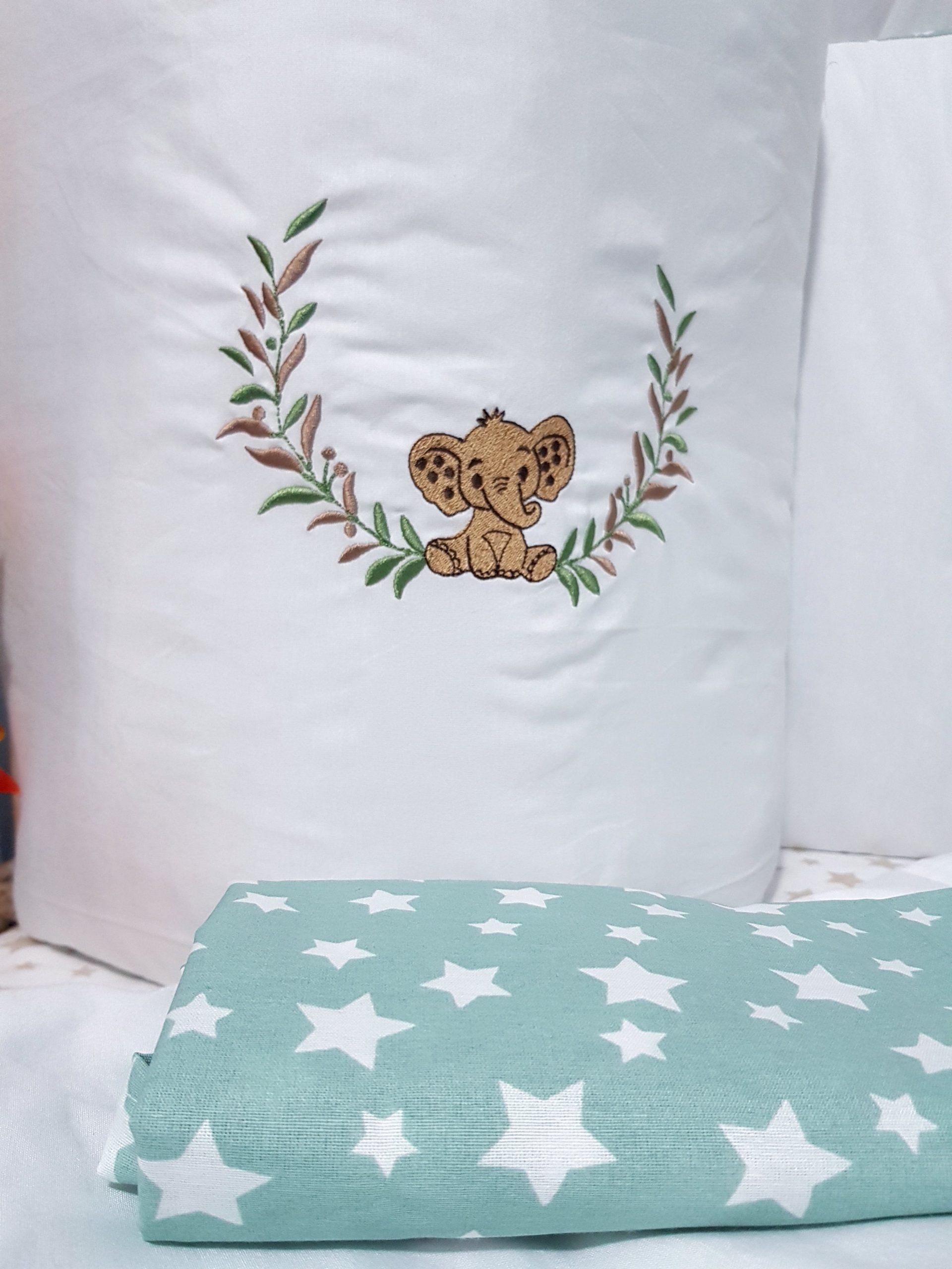 Bebek uyku seti, Bebek odası dekorasyonu, Pamuklu bebek uyku seti, Çift yönlü bebek uyku seti, Nakış işlemeli bebek yastığı