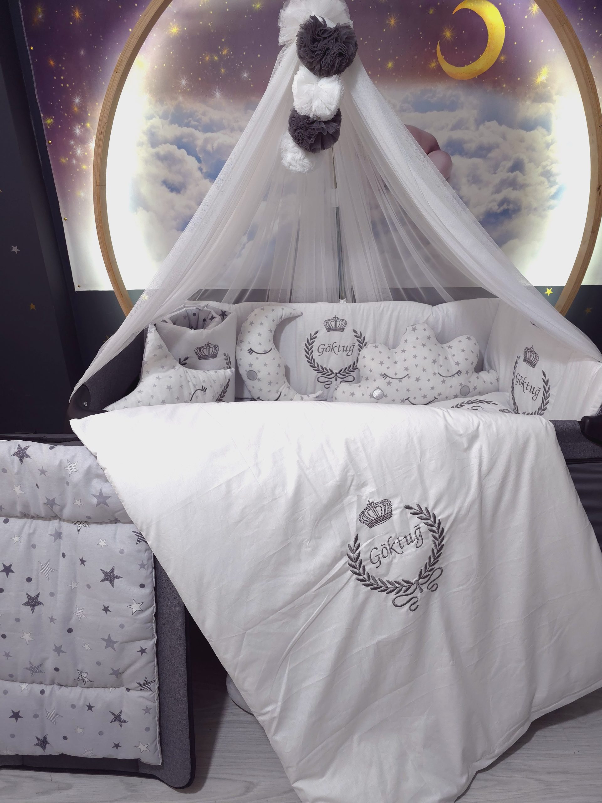 B2_Nakışlı_Bebek_Uyku_Seti_İsim_ve_Başak_Nakış_Motifli_Beşik_Kenar_Korumalık_(1) Nevresim Takımı, Nevresim Seti, Beşik Yan Koruma, Beşik Kenar Korumalık