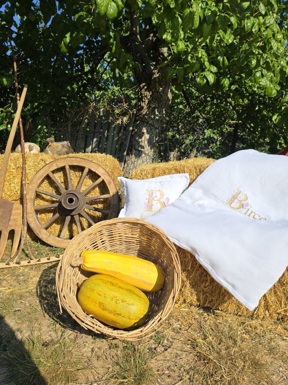 Nakışlı Bebek Uyku Seti İsimli, Müslin Bebek Nevresim Takımı
