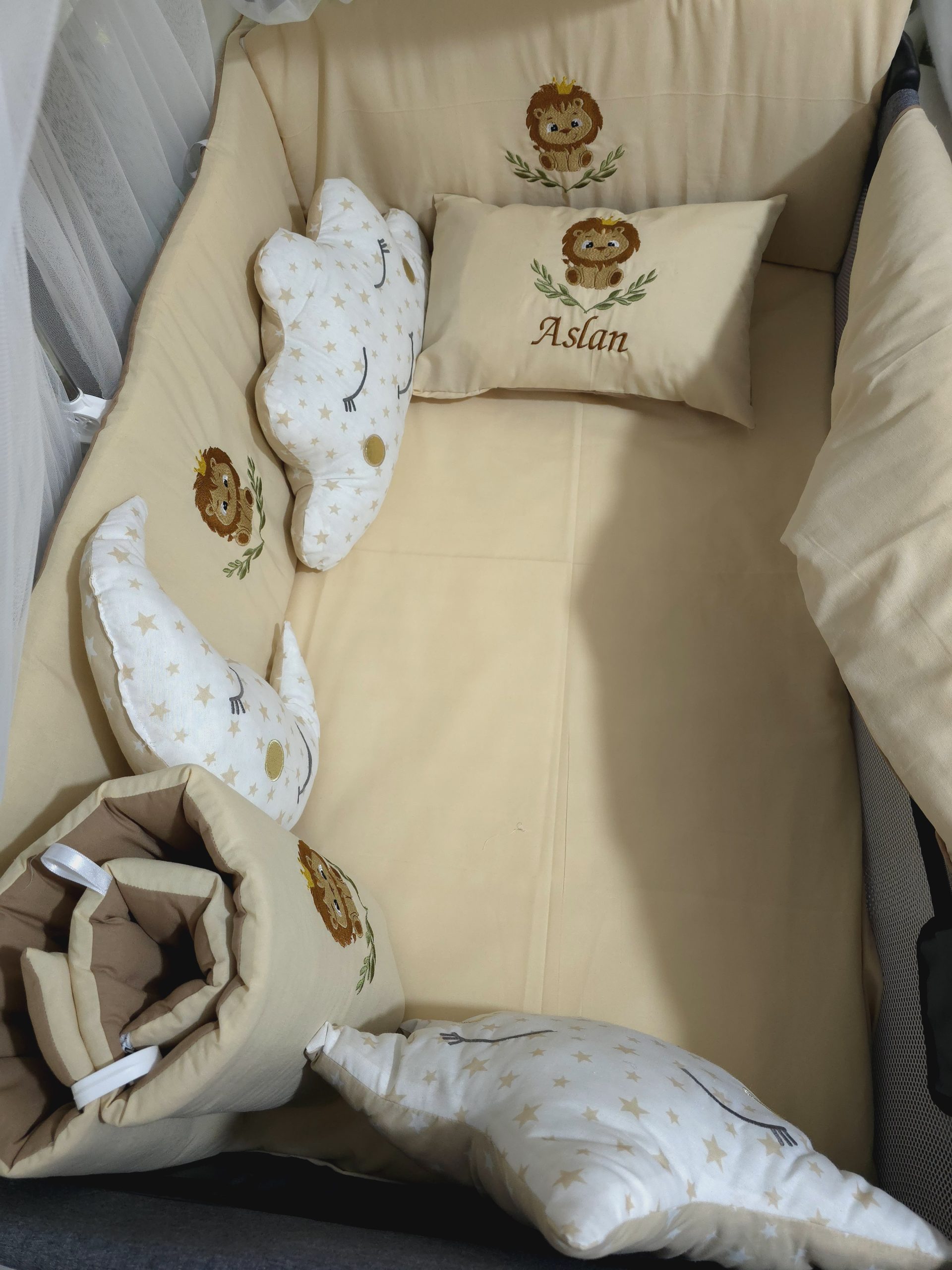 Mobilya Beşik , Sepet Beşik , Uyku Arkadaşı Yastık , Ay Bulut Yıldız Süs Yastıkları , Nakışlı Kırlent