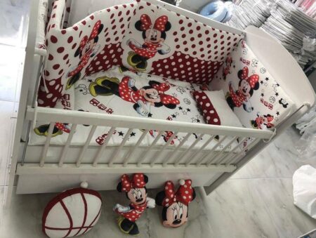 60x120 Kırmızı Minnie Mouse Avantajlı Karakter Serisi Uyku Seti