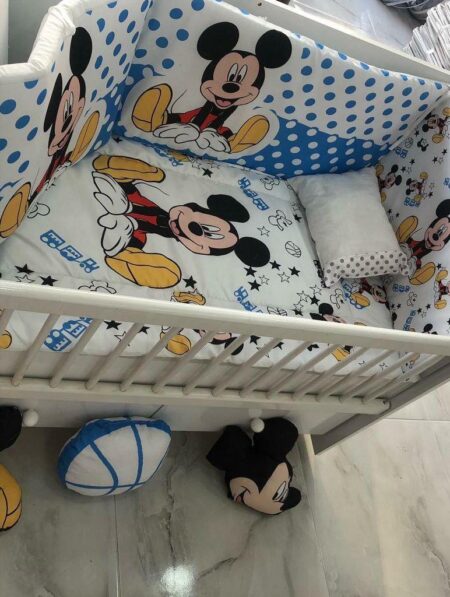 60x120 Mavi Mickey Mouse Avantajlı Karakter Serisi Uyku Seti