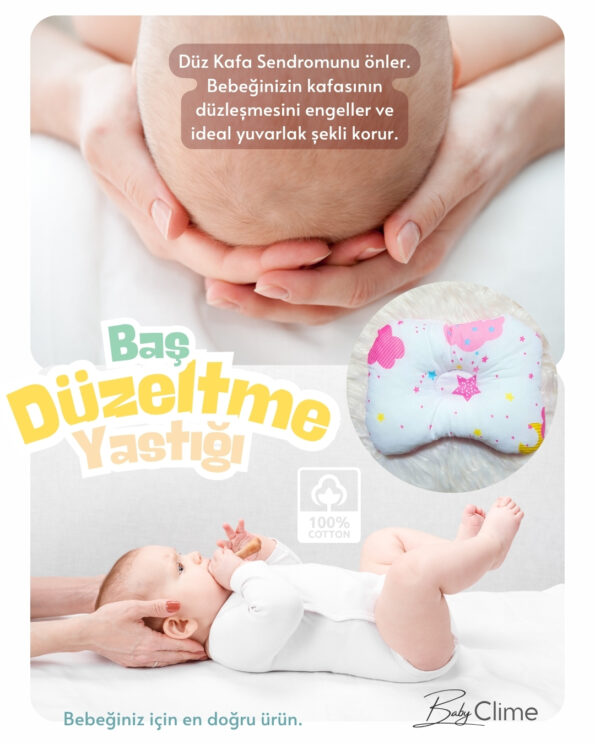 baş düzeltme yastığı, çift taraflı düz kafa yastığı, çift taraflı bebek kafa yastığı, bebek kafa yastığı, düz kafa yastığı, yenidoğan baş düzeltme yastığı