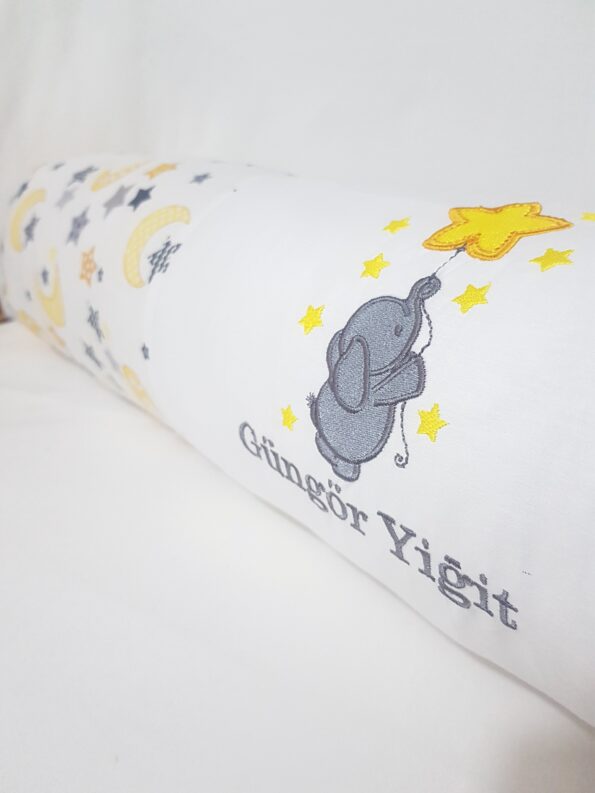 sosis yastık, sosis sarılma yastığı, silindirik bacak arası yastık, bebek yatağı dekor yastığı, hamile yastığı, bebek beşik süs yastığı