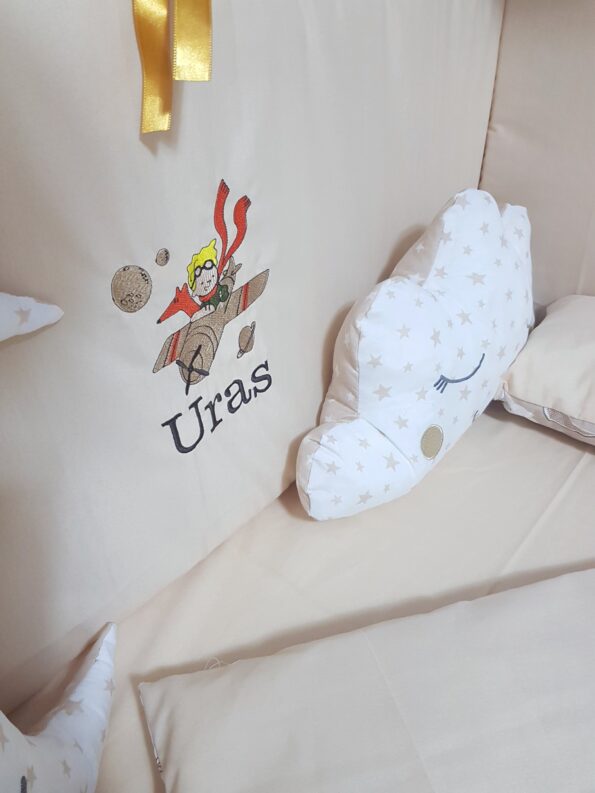 nakışlı bebek uyku seti, uyku seti mobilya yatak, uyku seti park yatak, çocuk karyolası yorganı