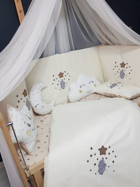 nakışlı bebek uyku seti 60x120, cibinlikli uyku seti 60x120, park yatak uyku seti 70x110