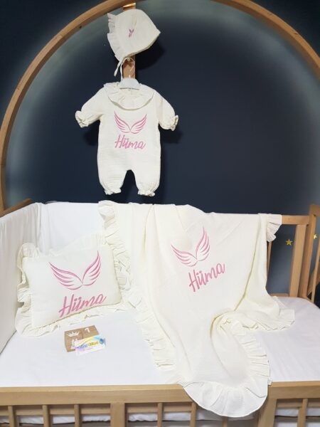 Müslin Hastane Çıkışı, Melek Kanadı Nakışlı