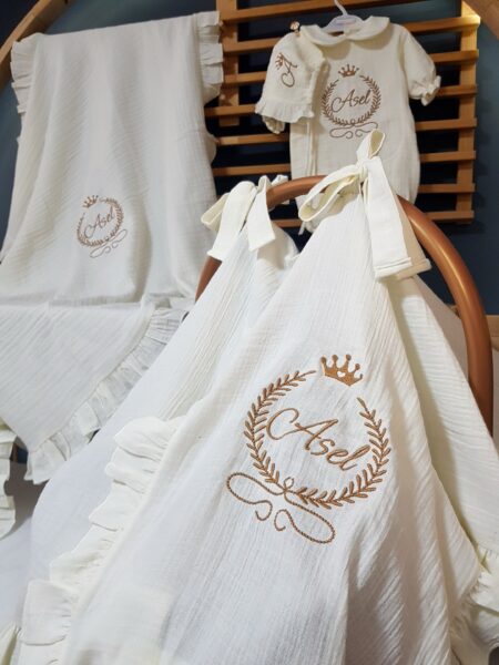 %100 pamuk müslin hastane çıkışı