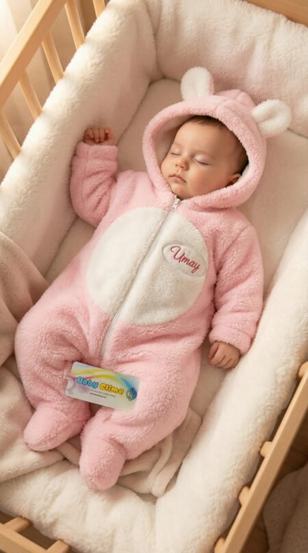 kapüşonlu peluş bebek tulumu, erkek bebk tulumu, kız bebek tulumu, kapüşonlu bebek tulumu