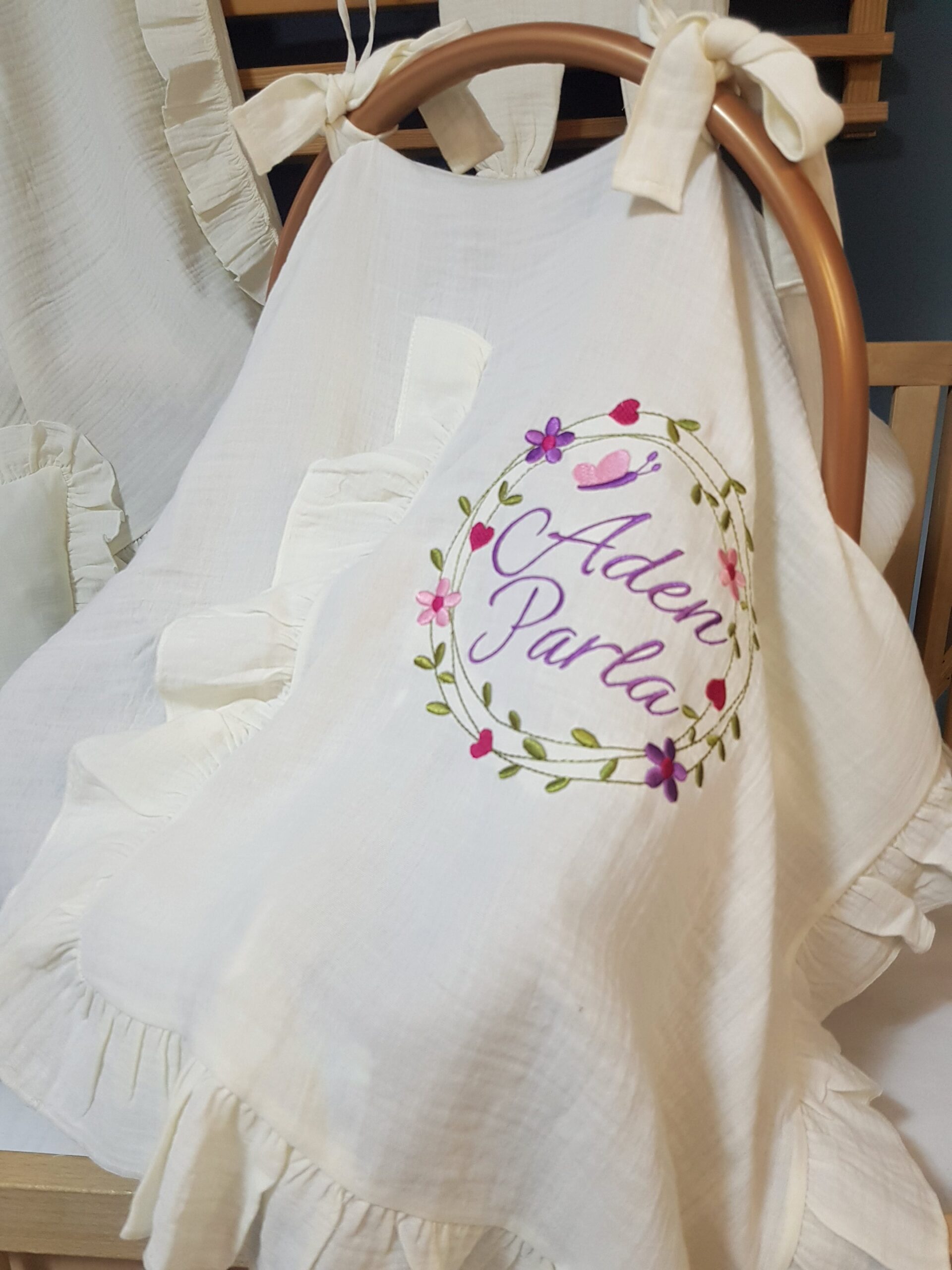 müslin-hastane-çıkışı-pamuk-C15-(6) Müslin Hastane Çıkışı Kız Bebek Doğum Çantası Seti