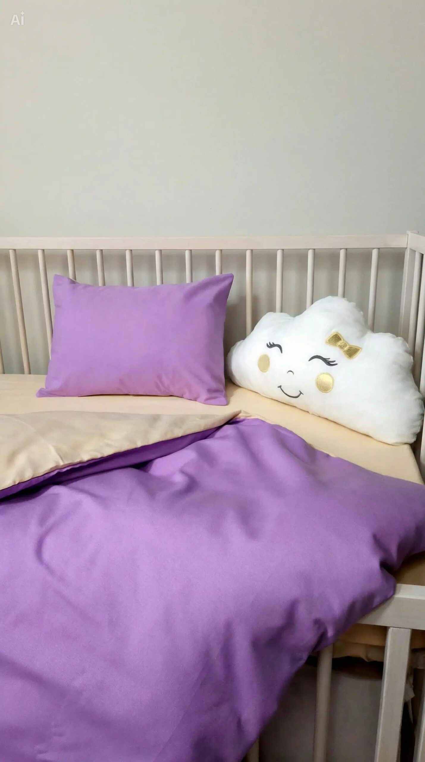 6-parça-bebek-cocuk-uyku-seti-(5) bebek uyku seti: 90x130 yorgan ve kılıfı, 30x45 yastık ve kılıfı ile çarşaf dahil. Sevimli bulut yastık hediye