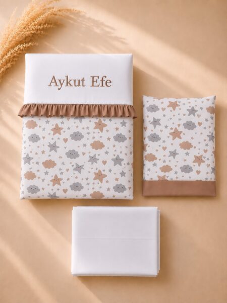 isim nakışlı bebek nevresim takımı
