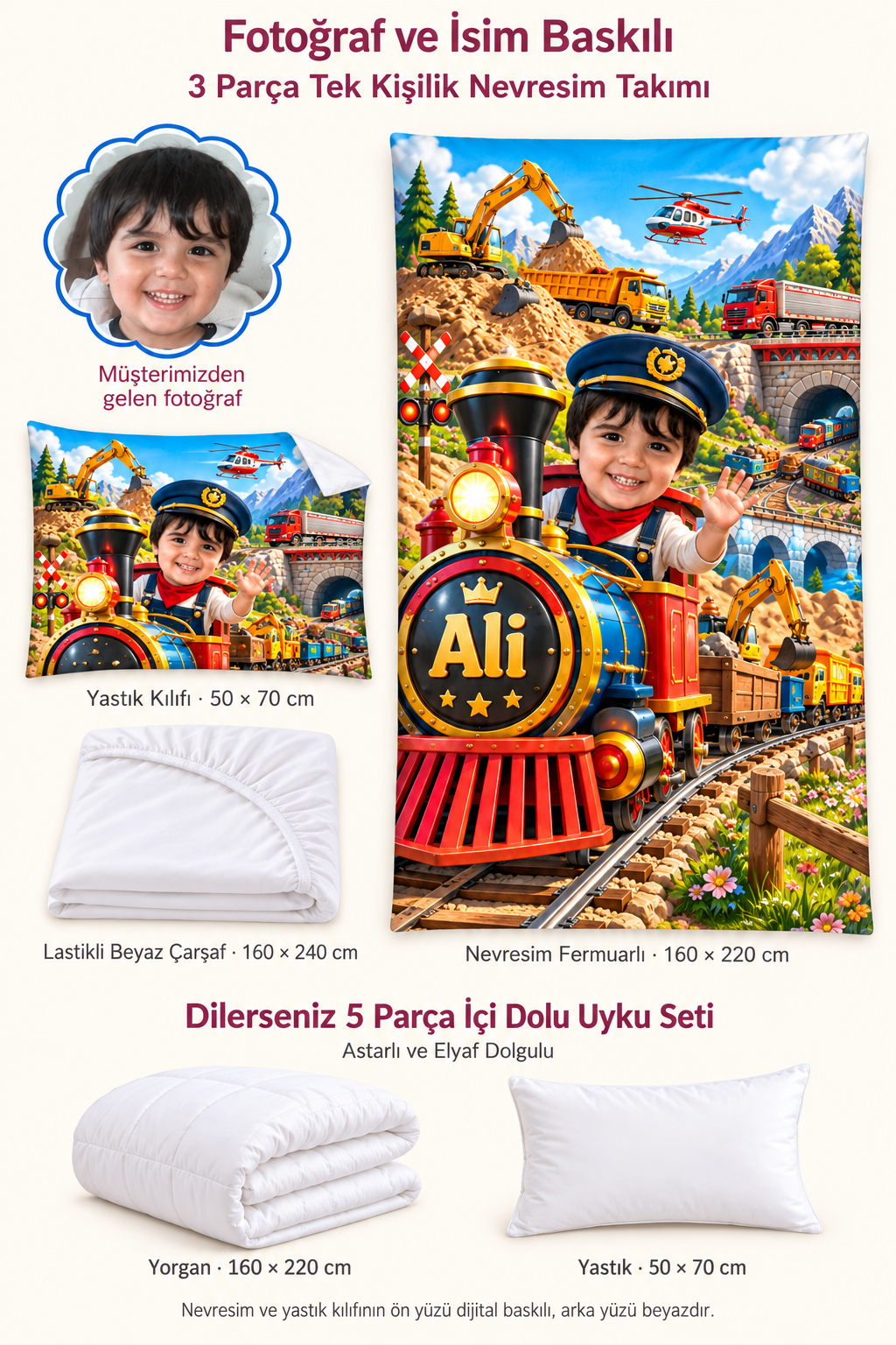 çocuk-fotoğraf-baskılı-nevresim-takımı-NVF011 tek kişilik çocuk fotoğraf baskılı nevresim takımı, 5 parça tek kişilik çocuk uyku seti