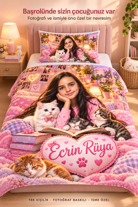 çocuk nevresim takımı, tek kişilik çocuk uyku seti, isimli nevresim seti, tek kişilik nevresim takımı, çocuk fotoğraf baskılı nevresim