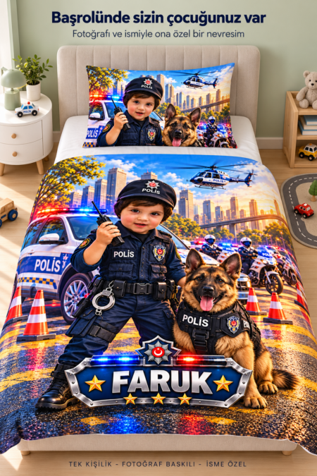 tek kişilik fotoğraf baskılı çocuk nevresim takımı, 5 parça tek kişilik çocuk uyku seti, isimli nevresim seti